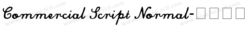 Commercial Script Normal字体转换